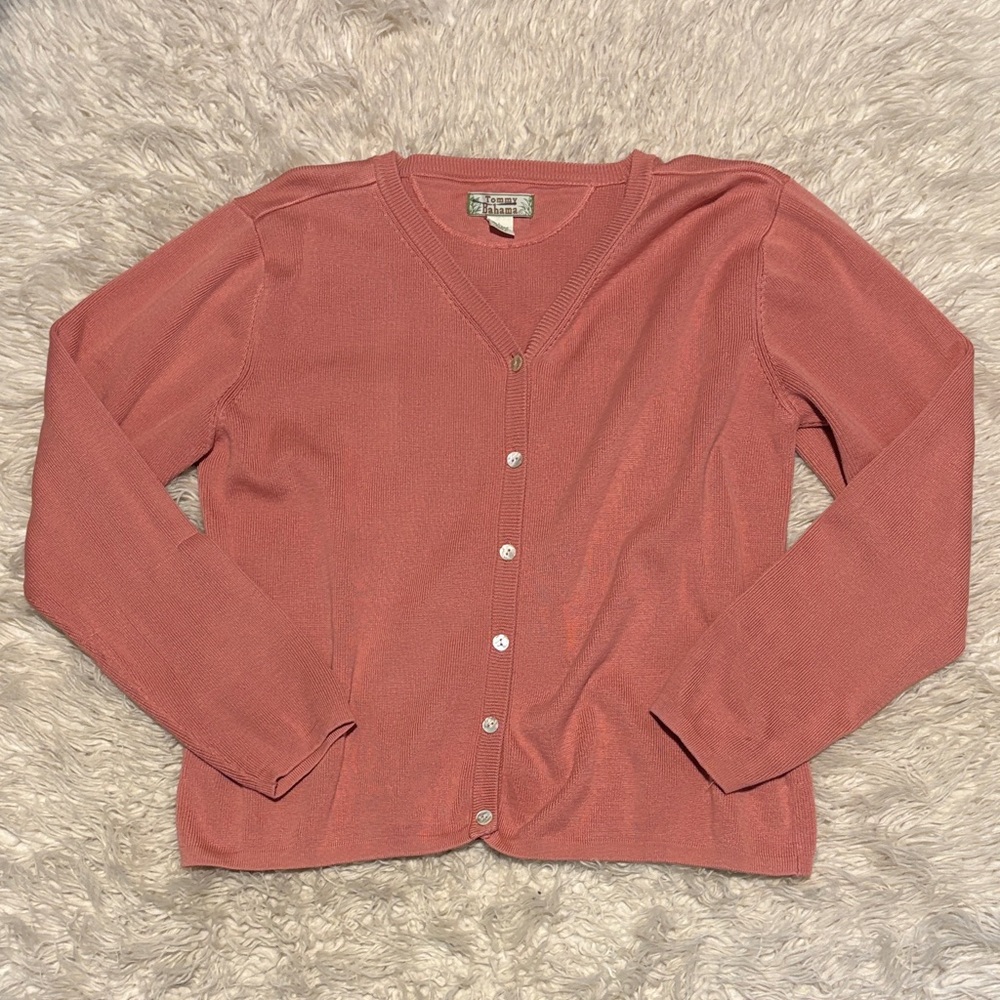 Silk/Cotton coral Tommy Bahama Button-up